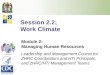 Session 2.2: Work Climate Module 2: Managing Human Resources Leadership and Management Course for ZHRC Coordinators and HTI Principals, and ZHRC/HTI Management