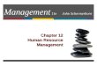 Management 11e John Schermerhorn Chapter 12 Human Resource Management