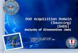 DoD Acquisition Domain (Sourcing) (DADS) Analysis of Alternatives (AoA) E-Business/SPS Joint Users’ Conference November 15-19, 2004 Houston, TX