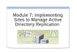 Module 7: Implementing Sites to Manage Active Directory Replication