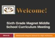 Sixth Grade Magnet Middle School Curriculum Meeting Wadsworth Magnet School for High Achievers 2014-15