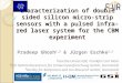 Characterization of double sided silicon micro-strip sensors with a pulsed infra- red laser system for the CBM experiment Pradeep Ghosh 1,2 & Jürgen Eschke