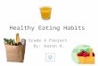 Healthy Eating Habits Grade A Project By: Aaron A