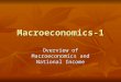 Macroeconomics-1 Overview of Macroeconomics and National Income