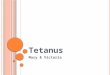 Tetanus Mary & Victoria. Tetanus What is Tetanus? The Biology: Clostridium tetani Prevention by Vaccination Treatment