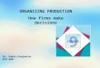 ORGANIZING PRODUCTION How firms make decisions 9 CHAPTER Dr. Gomis-Porqueras ECO 680