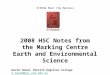 2008 HSC Notes from the Marking Centre Earth and Environmental Science STANSW Meet the Markers David Tweed, Penrith Anglican College d.tweed@pac.nsw.edu.aud.tweed@pac.nsw.edu.au