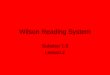 Wilson Reading System Substep 1.3 Lesson 2. Part 1 Sound Cards Quick Drill