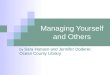 Managing Yourself and Others by Sara Hansen and Jennifer Doderer, Ocean County Library