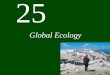 25 Global Ecology. Chapter 25 Global Ecology CONCEPT 25.1 Elements move among geologic, atmospheric, oceanic, and biological pools at a global scale