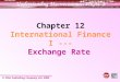 © Pilot Publishing Company Ltd. 2005 Chapter 12 International Finance I --- Exchange Rate