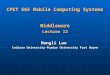 CPET 565 Mobile Computing Systems Middleware Lecture 12 Hongli Luo Indiana University-Purdue University Fort Wayne