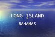 LONG ISLAND BAHAMAS. The Bahamas The Southern Bahamas and in particular Long Island is under- developed at present and the opportunity has been presented