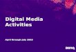 Digital Media Activities April through July 2003