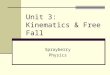 Unit 3: Kinematics & Free Fall Sprayberry Physics