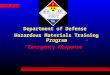 Department of Defense Hazardous Materials Training Program “Emergency Response”