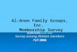 Al-Anon Family Groups, Inc. Membership Survey for full results click here Survey among Alateen members Fall 2006click here