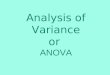 Analysis of Variance or ANOVA. In ANOVA, we are interested in comparing the means of different populations (usually more than 2 populations). Since this