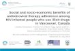 Page 1 Social and socio-economic benefits of antiretroviral therapy adherence among HIV-infected people who use illicit drugs in Vancouver, Canada Lindsey