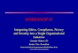 WORKSHOP IV Integrating Ethics, Compliance, Privacy and Security into a Single Organizational Initiative Geralyn Kidera JD Senior Vice President Council