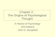 Chapter 2: The Origins of Psychological Thought A History of Psychology (3rd Edition) John G. Benjafield