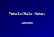 Female/Male Notes Swenson Animal Reproduction = SEXUAL REPRODUCTION