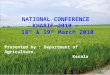 | TRACKER Unit of measure 1 Footnote SOURCE: Source Title Unit of measure NATIONAL CONFERENCE KHARIF 2010 – 18 th & 19 th March 2010 Presented by : Department