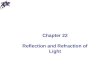 Chapter 22 Reflection and Refraction of Light. Geometric Optics and Ray Approximation Light travels in a straight-line path in a homogeneous medium until