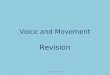 Voice and Movement Revision Created by L McCarry