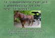 Is independence from oil a possibility in the next 10 years? Is the answer Hydrogen Fuel cells, Ethanol, Biodiesel, Electricity, or Horse and Buggy? Andrew