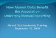 Alumni Club Leadership Training September 12, 2008