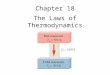 Chapter 18 The Laws of Thermodynamics. The Second Law of Thermodynamics When objects of different temperatures are brought into thermal contact, the spontaneous
