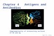 Chapter 4 Antigens and Antibodies Oct 17, 19 & 24, 2006 Complementarity of interacting surfaces of Ab and Ag AbAg