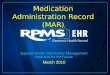 March 2010 Medication Administration Record (MAR)