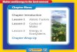 Chapter Menu Chapter Introduction Lesson 1Lesson 1Abiotic Factors Lesson 2Lesson 2Cycles of Matter Lesson 3Lesson 3Energy in Ecosystems Chapter Wrap-Up