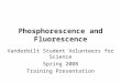 Phosphorescence and Fluorescence Vanderbilt Student Volunteers for Science Spring 2008 Training Presentation