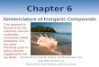 Chapter 6 Introduction to General, Organic, and Biochemistry 10e John Wiley & Sons, Inc Morris Hein, Scott Pattison, and Susan Arena Nomenclature of Inorganic