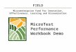 FIELD Microenterprise Fund For Innovation, Effectiveness, Learning and Dissemination MicroTest Performance Workbook Demo