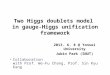 Two Higgs doublets model in gauge-Higgs unification framework 2013. 6. 8 @ Yonsei University Jubin Park (SNUT)  Collaboration with Prof. We-Fu Chang,