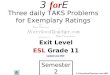 © AVeryGoodTeacher.com 2007 Exit Level ESL Grade 11 Semester 2 Three daily TAKS Problems for Exemplary Ratings 3 for E