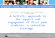 CRICOS No. 000213J a university for the World © real A holistic approach to the support and engagement of first year students: a retention strategy. Karen