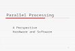 1 Parallel Processing A Perspective Hardware and Software