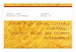 Junior High School Literacy Coaching: Coaches’ Roles and Student Achievement Leslie S. Rush LRA 2013 University of WyomingDallas, TX