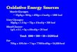 Oxidative Energy Sources Muscle Glycogen- 15g/kg x 30 kg = 450g x 4 kcal/g = 1800 kcal Liver Glycogen- 50g/kg x 1.5 kg = 75g x 4 kcal/g = 300 kcal Blood