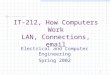 1 IT-212, How Computers Work LAN, Connections, email Electrical and Computer Engineering Spring 2002