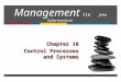Management 11e John Schermerhorn Chapter 18 Control Processes and Systems