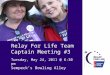 Relay For Life Team Captain Meeting #3 Tuesday, May 24, 2011 @ 6:30 pm Sempeck’s Bowling Alley