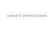 Lecture 5: Chemical Clocks. Chemical Clock: BZ reaction