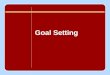 Goal Setting. Session Outline Defining Goals and Types of Goals Why Goal Setting Works Principles of Goal Setting Group Goals Designing a Goal-Setting