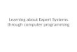 Learning about Expert Systems through computer programming